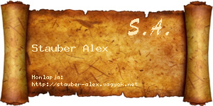 Stauber Alex névjegykártya